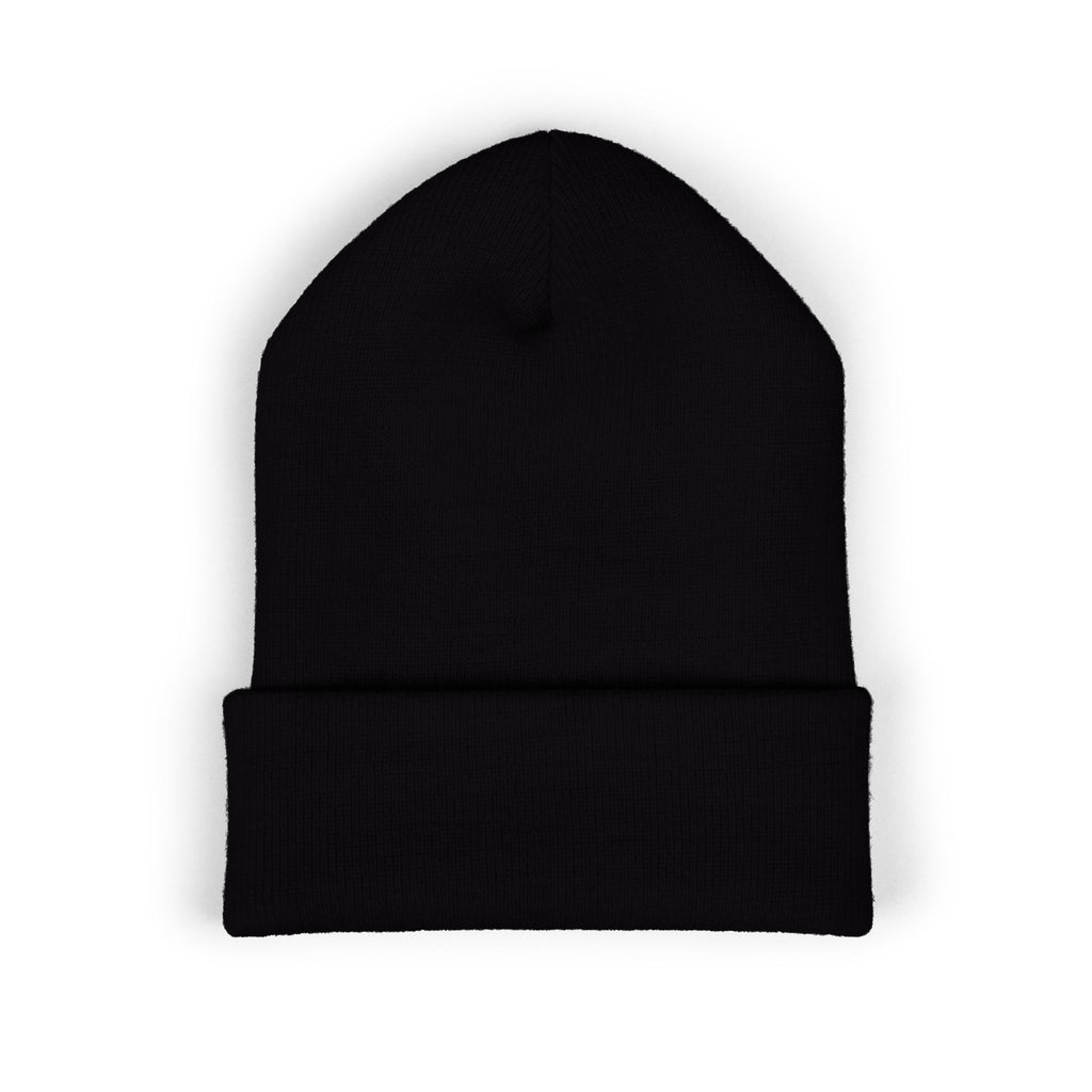JP Da iLList Embroidered Cuffed Beanie — Classic Black Knit Winter Hat
