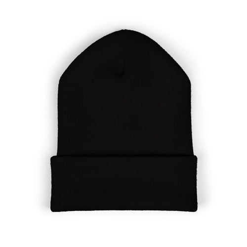 JP Da iLList Embroidered Cuffed Beanie — Classic Black Knit Winter Hat