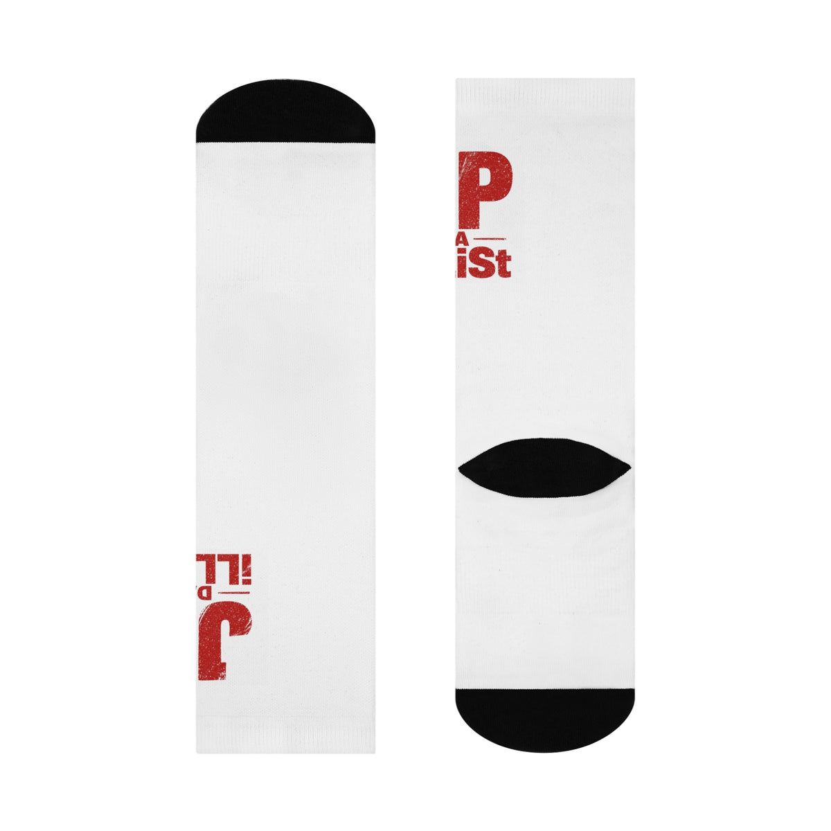 Cushioned Crew Socks — 'JP Da ILList' Graphic Athletic Crew Socks